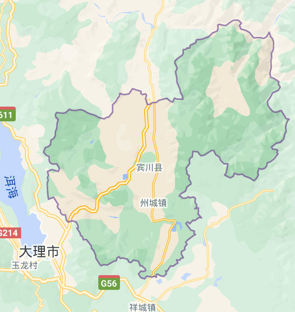 宾川地图